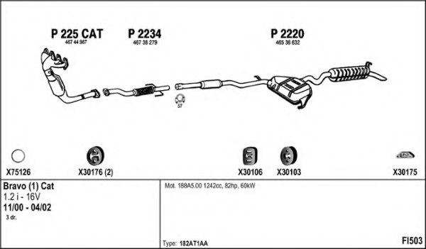 FENNO FI503 Exhaust System
